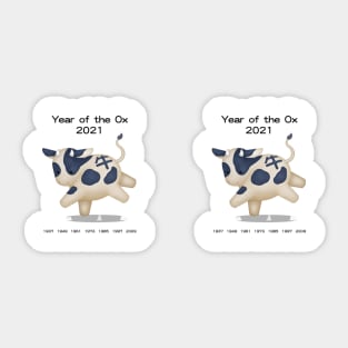 Year of he Ox 2021 Sticker